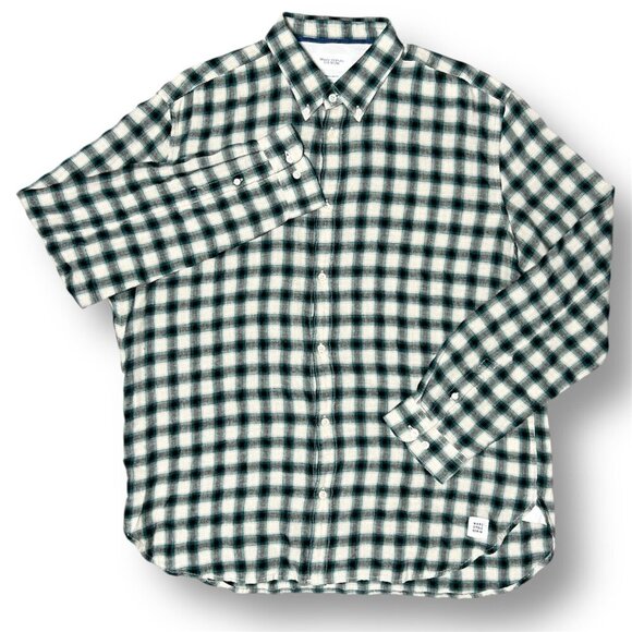 Marc O’Polo Denim Men's XXL Green Plaid Cotton Blend Button Down Shirt Preppy - Picture 7 of 11